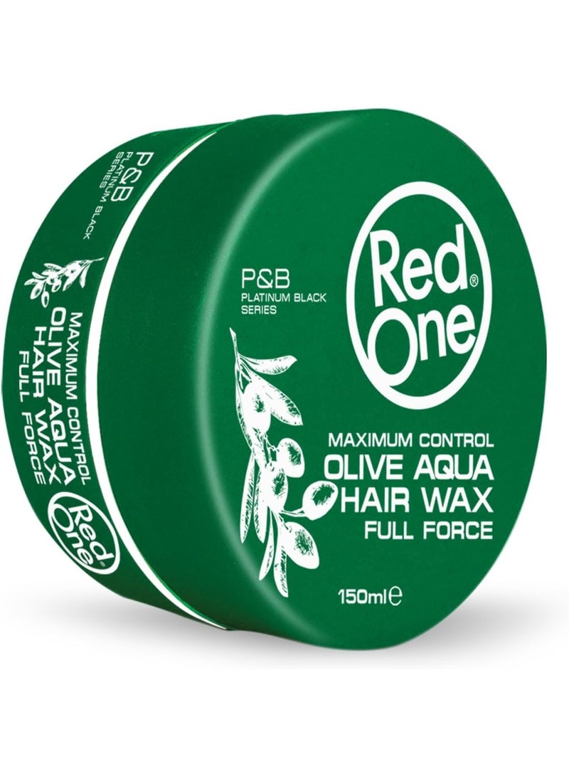 Redone Hair Styling Aqua Hair Wax Olive 150ml | Full Force | Maximum Control | Olive Scent - Image 2